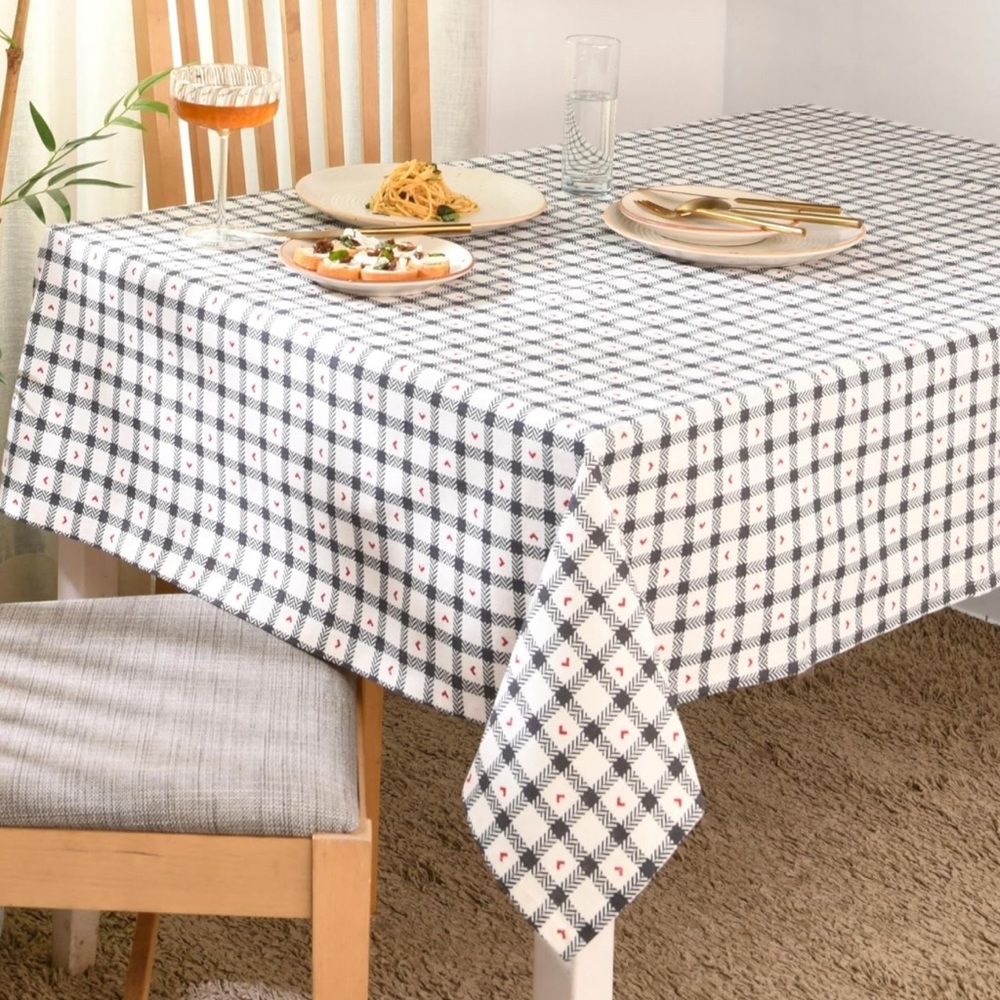V-Day Folkulture Table Cloth 60" x 72", 100% Cotton Rectangular Tablecloth. NEW